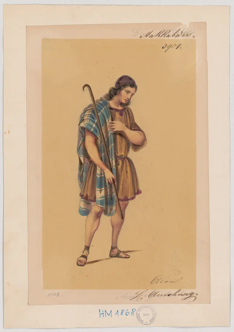 Die Makkabäer, Titel der Serie: Figurinen des k.k. Hof-Burgtheaters