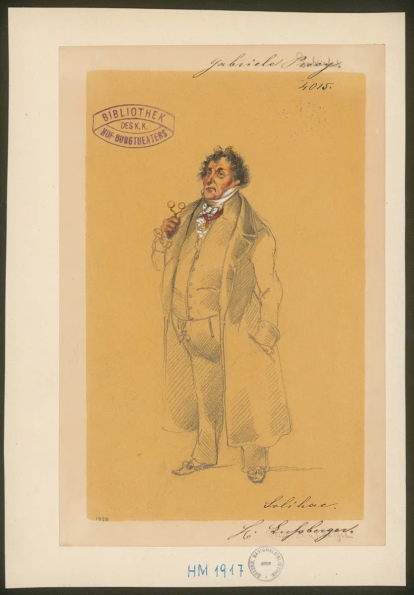 Gabriele von Precy, Titel der Serie: Figurinen des k.k. Hof-Burgtheaters
