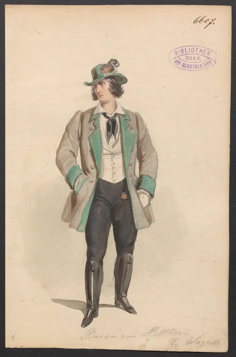 Der Goldbauer, Titel der Serie: Figurinen des k.k. Hof-Burgtheaters