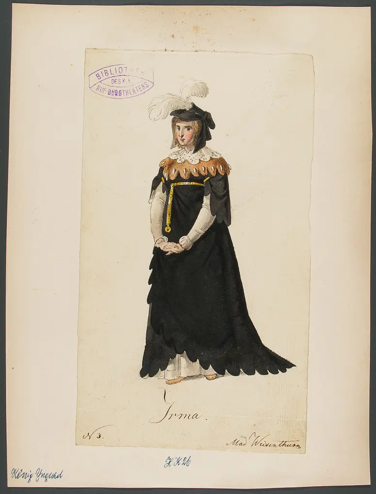 König Yngurd, Titel der Serie: Figurinen des k.k. Hof-Burgtheaters