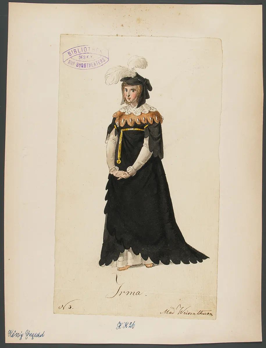 König Yngurd, Titel der Serie: Figurinen des k.k. Hof-Burgtheaters