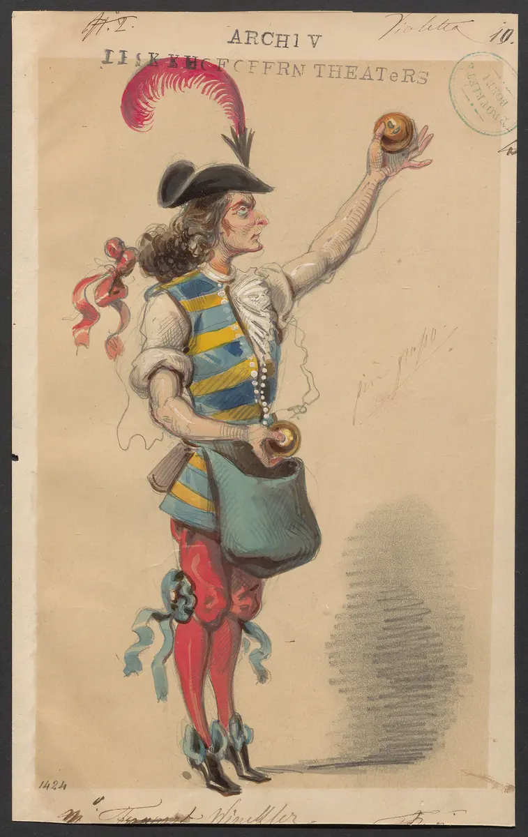Die Gauklerin, Titel der Serie: Figurinen des k.k. Hofoperntheaters