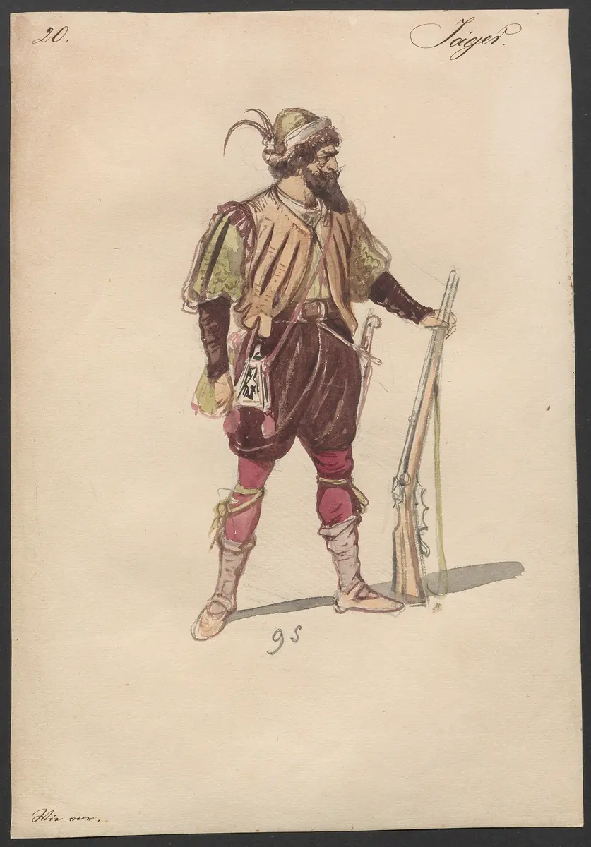 Der Freischütz, Titel der Serie: Figurinen des k.k. Hofoperntheaters