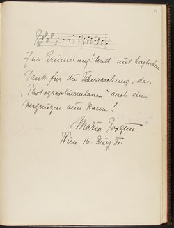 Gästebuch. Atelier Franz-Xaver Setzer, Wien
