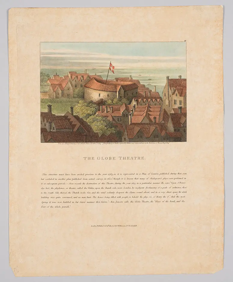 London, Globe Theatre, Titel der Serie: Londina illustrata, Titel in Vorlageform: The Globe Theatre