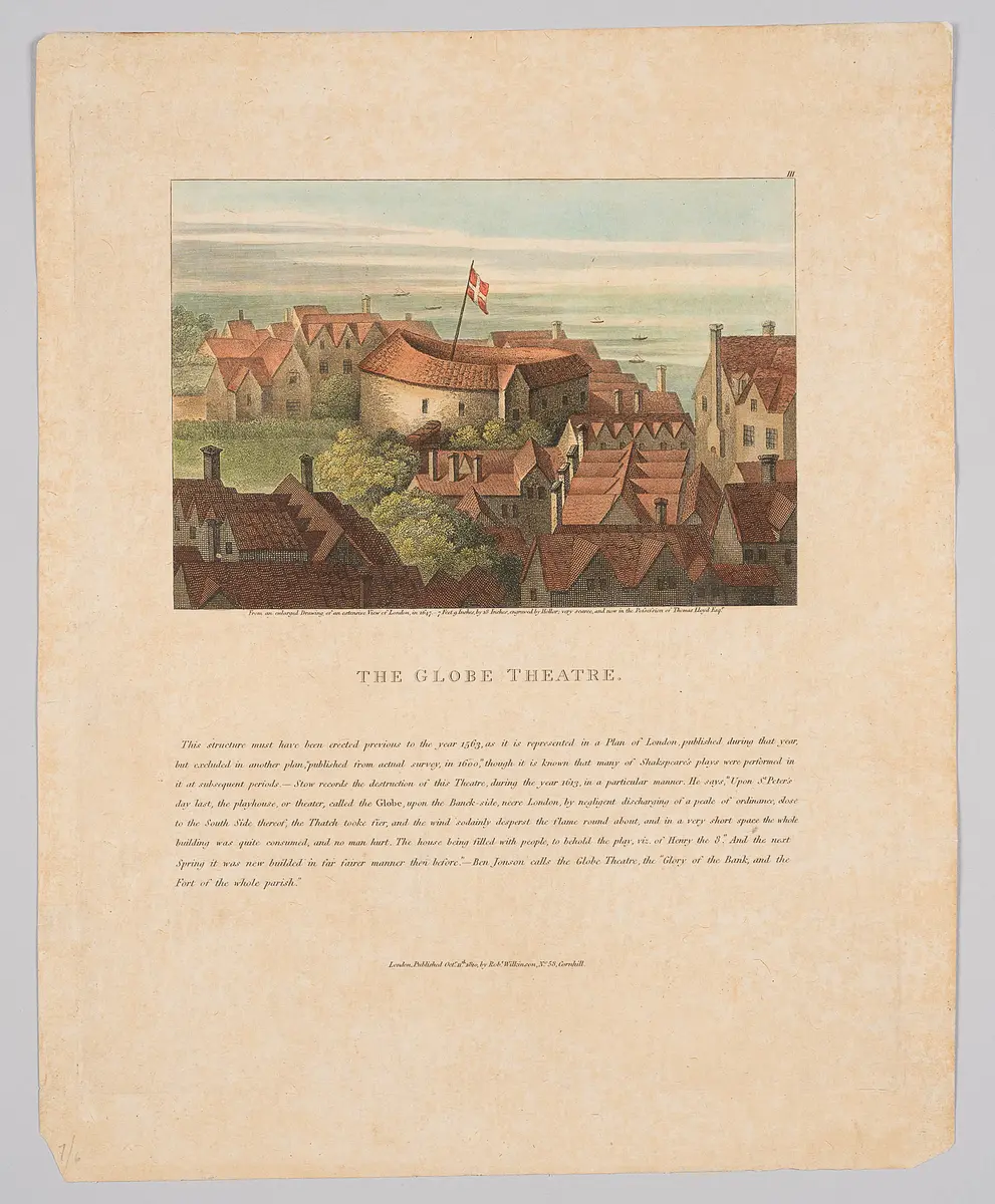 London, Globe Theatre, Titel der Serie: Londina illustrata, Titel in Vorlageform: The Globe Theatre