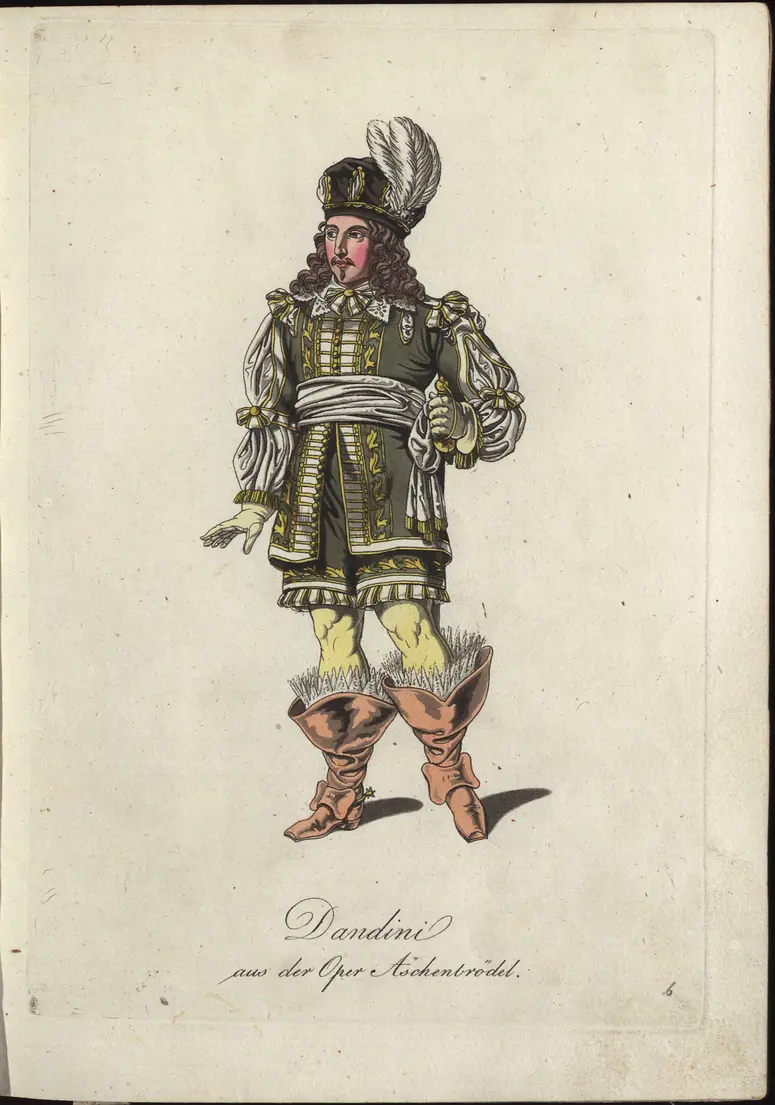 Aschenbrödel, Titel der Serie: Auswahl schöner Costumes für Theater- und Ball-Anzüge