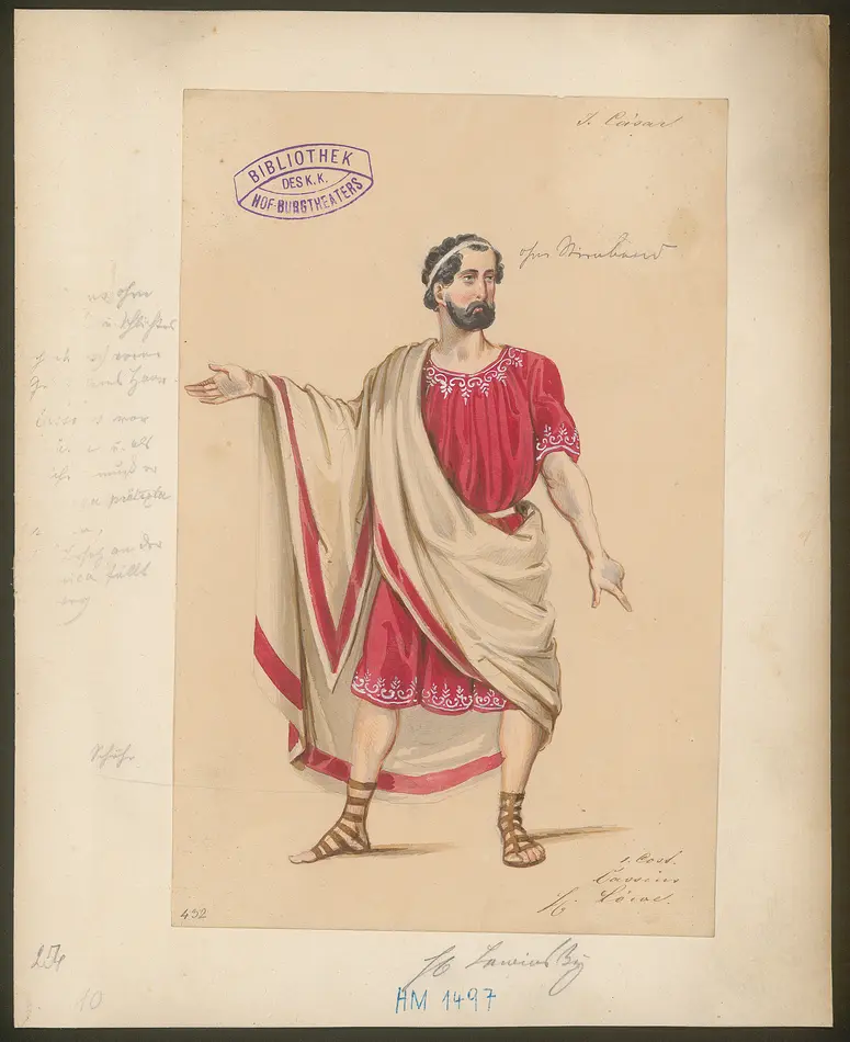 Julius Cäsar, Originaltitel: The Tragedy of Julius Caesar, Titel der Serie: Figurinen des k.k. Hof-Burgtheaters