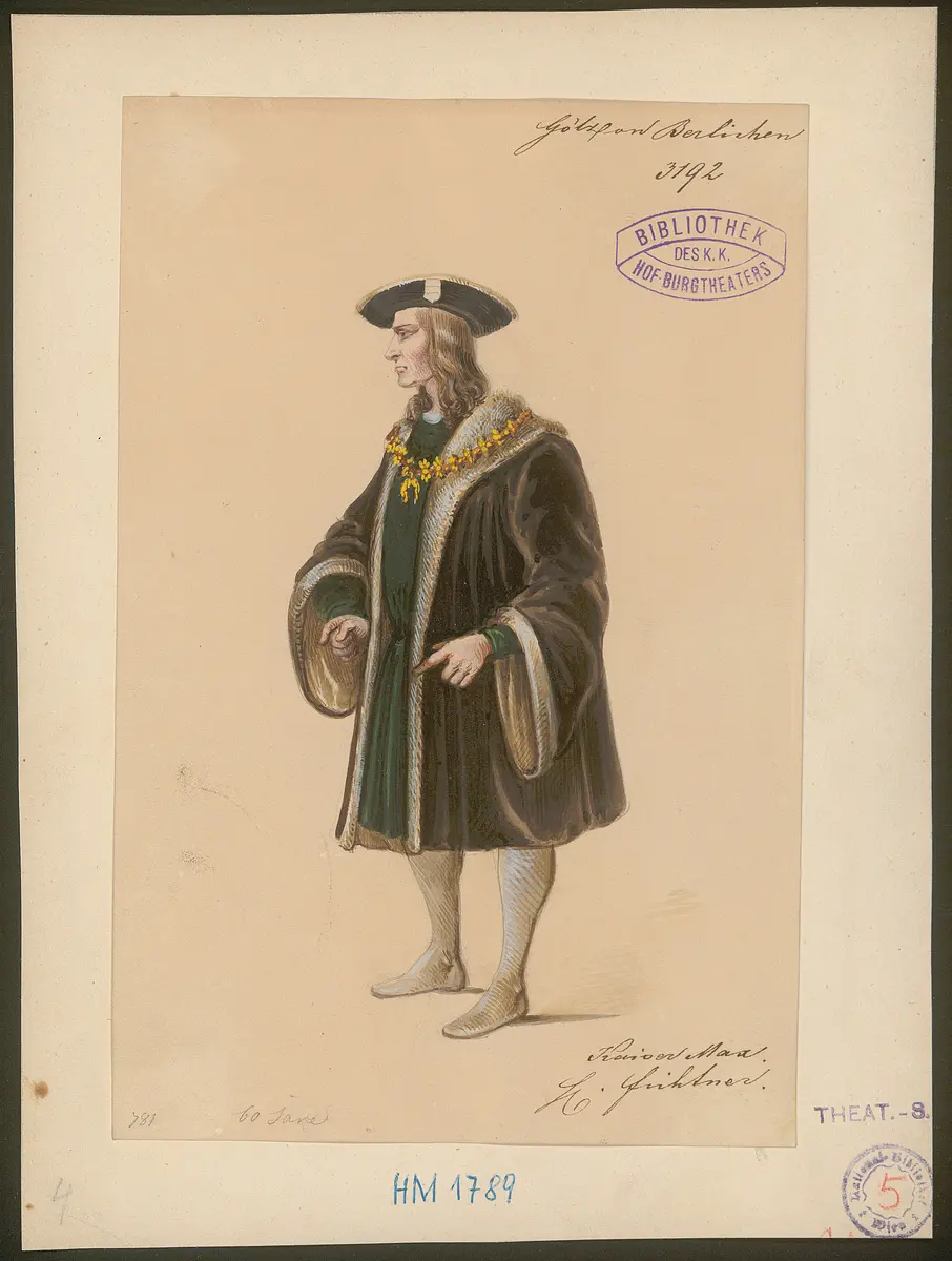 Götz von Berlichingen mit der eisernen Hand, Titel der Serie: Figurinen des k.k. Hof-Burgtheaters
