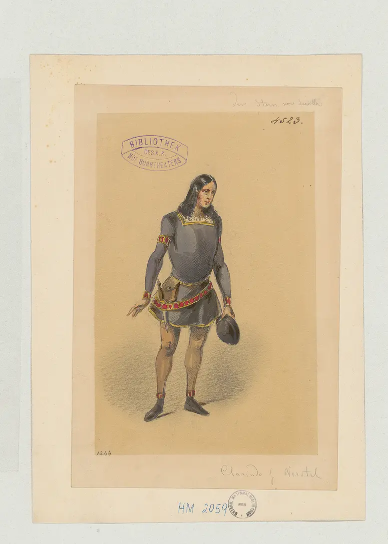 Der Stern von Sevilla, Originaltitel: La estrella de Sevilla, Titel der Serie: Figurinen des k.k. Hof-Burgtheaters