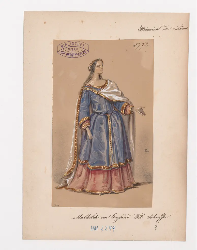 Heinrich der Löwe, Titel der Serie: Figurinen des k.k. Hof-Burgtheaters