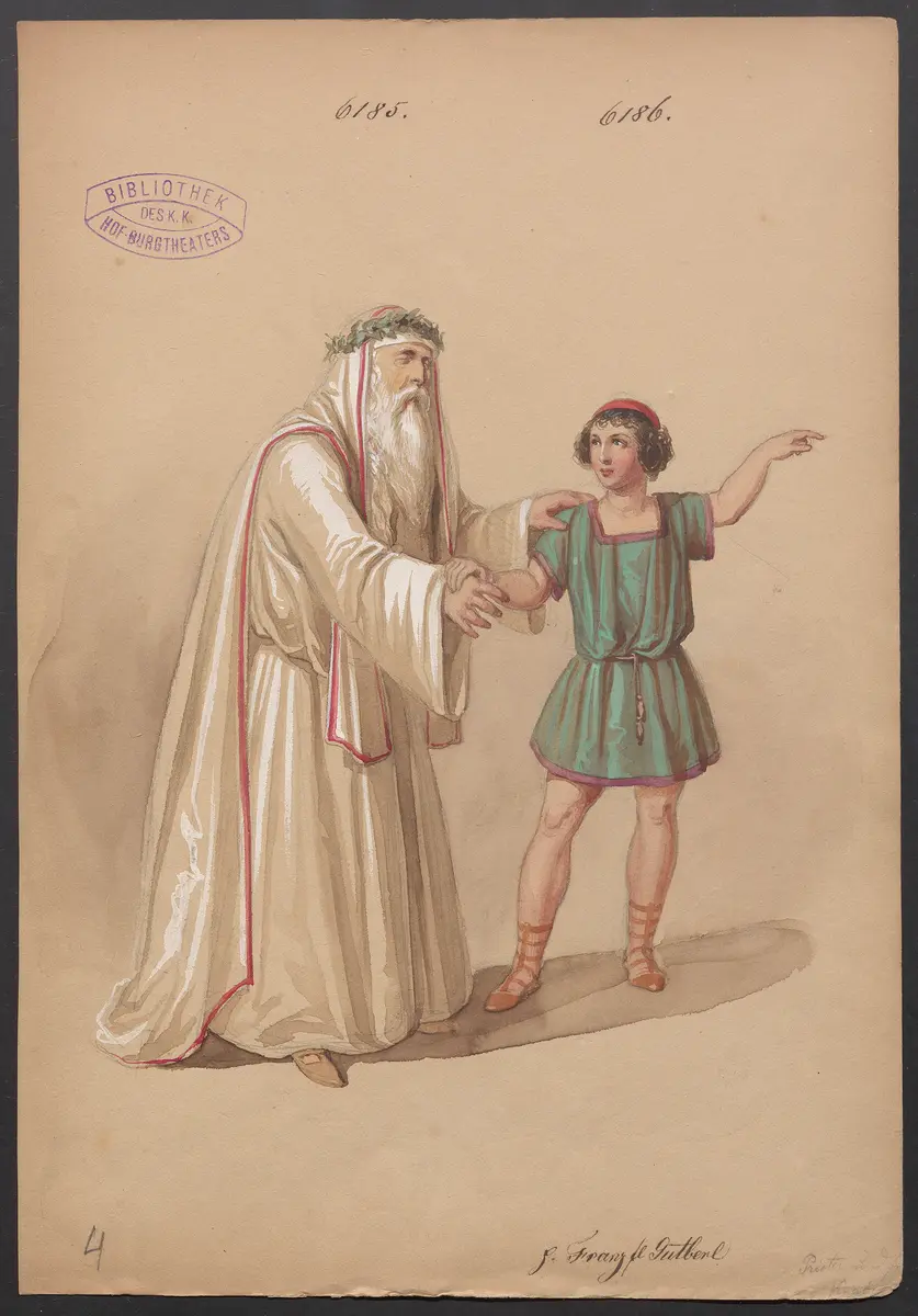 Die Sabinerinnen, Titel der Serie: Figurinen des k.k. Hof-Burgtheaters