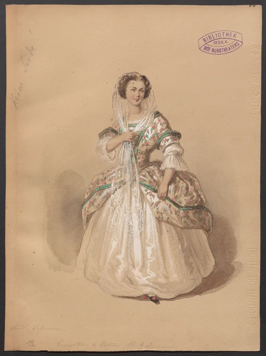 Crescentia, Titel der Serie: Figurinen des k.k. Hof-Burgtheaters