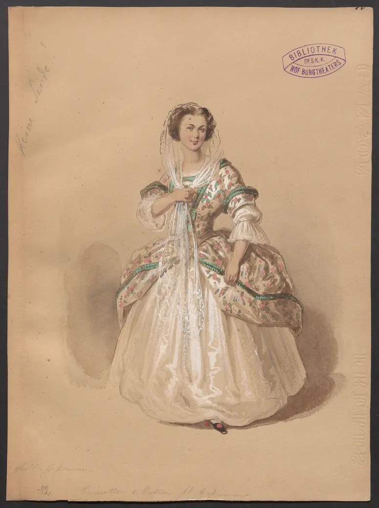 Crescentia, Titel der Serie: Figurinen des k.k. Hof-Burgtheaters