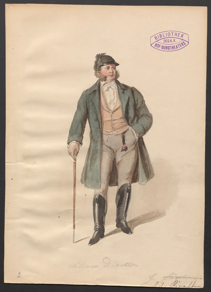 Der Goldbauer, Titel der Serie: Figurinen des k.k. Hof-Burgtheaters