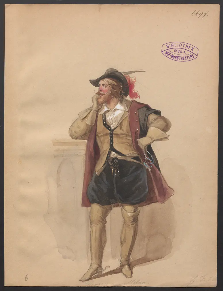 Don Juan de Austria, Titel der Serie: Figurinen des k.k. Hof-Burgtheaters