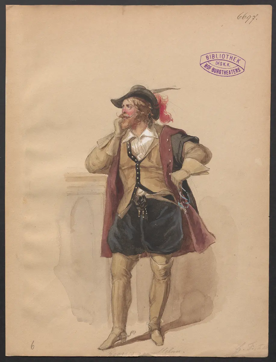 Don Juan de Austria, Titel der Serie: Figurinen des k.k. Hof-Burgtheaters