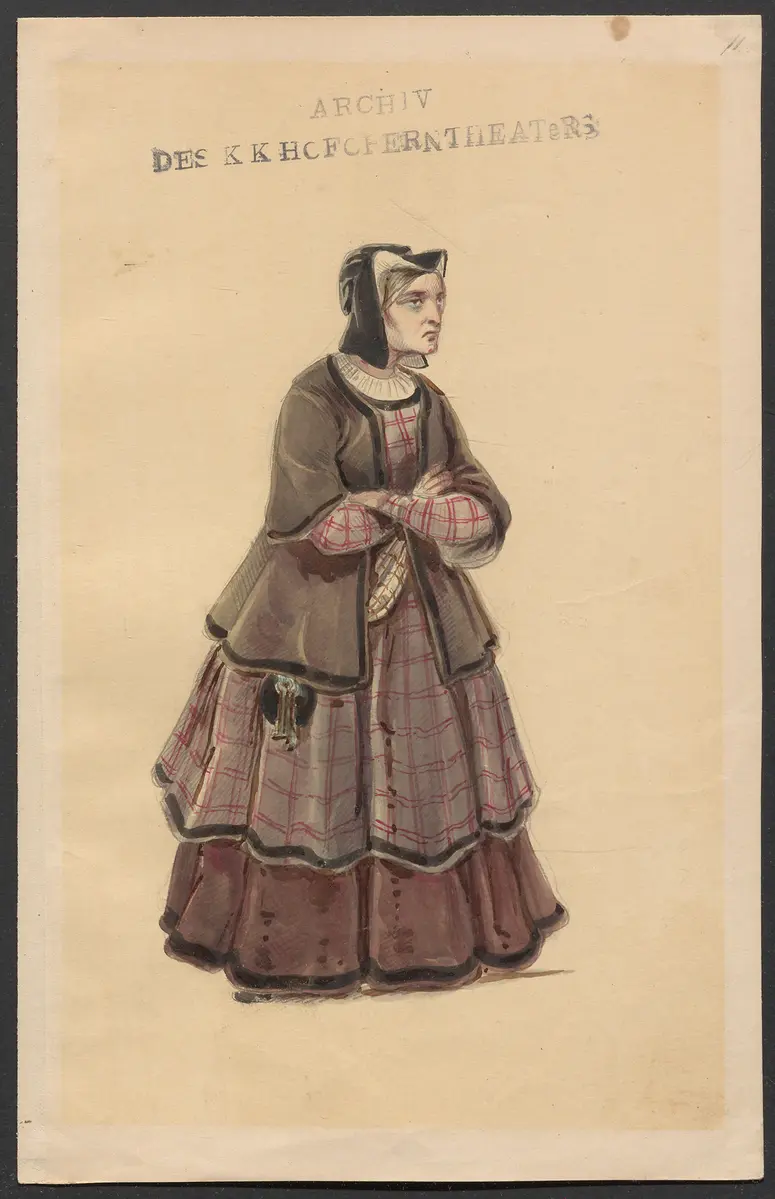 Die weiße Dame, Originaltitel: La dame blanche, Titel der Serie: Figurinen des k.k. Hofoperntheaters