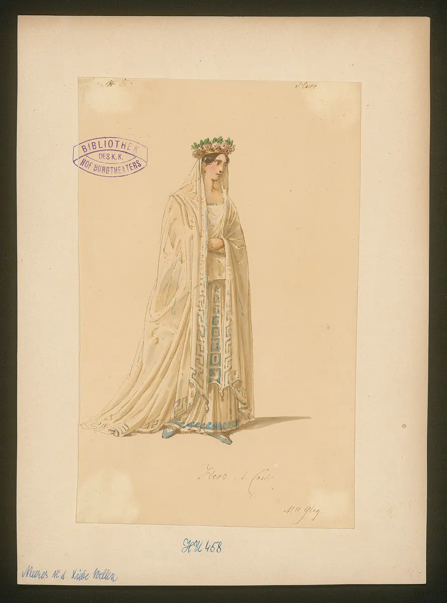 Des Meeres und der Liebe Wellen, Titel der Serie: Figurinen des k.k. Hof-Burgtheaters