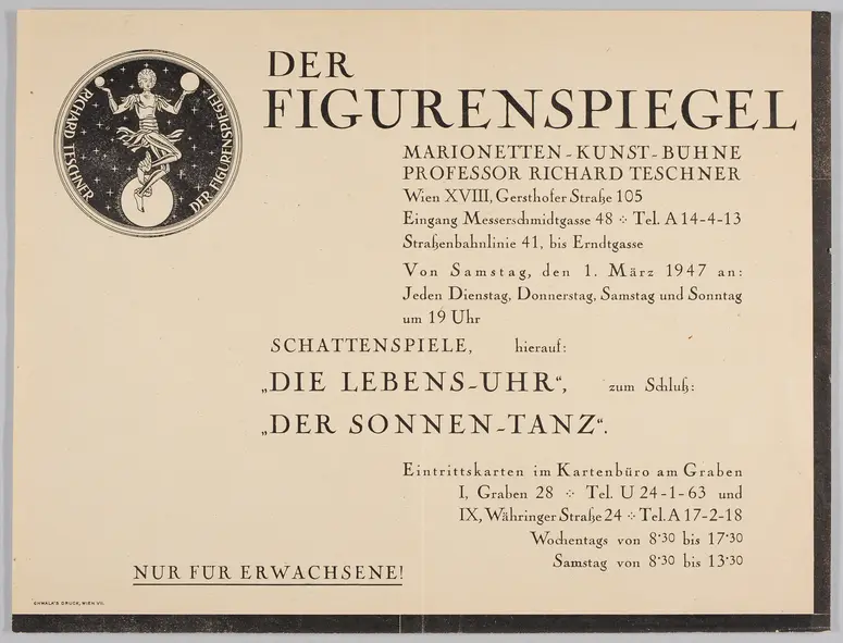 Der Figurenspiegel, Verweis auf Stücktitel: Die Lebens-Uhr, Verweis auf Stücktitel: Der Sonnentanz