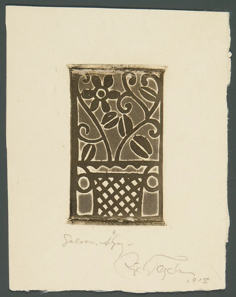 Blumenstock, Alternativtitel: Blumenvase, Alternativtitel: Blumenornament