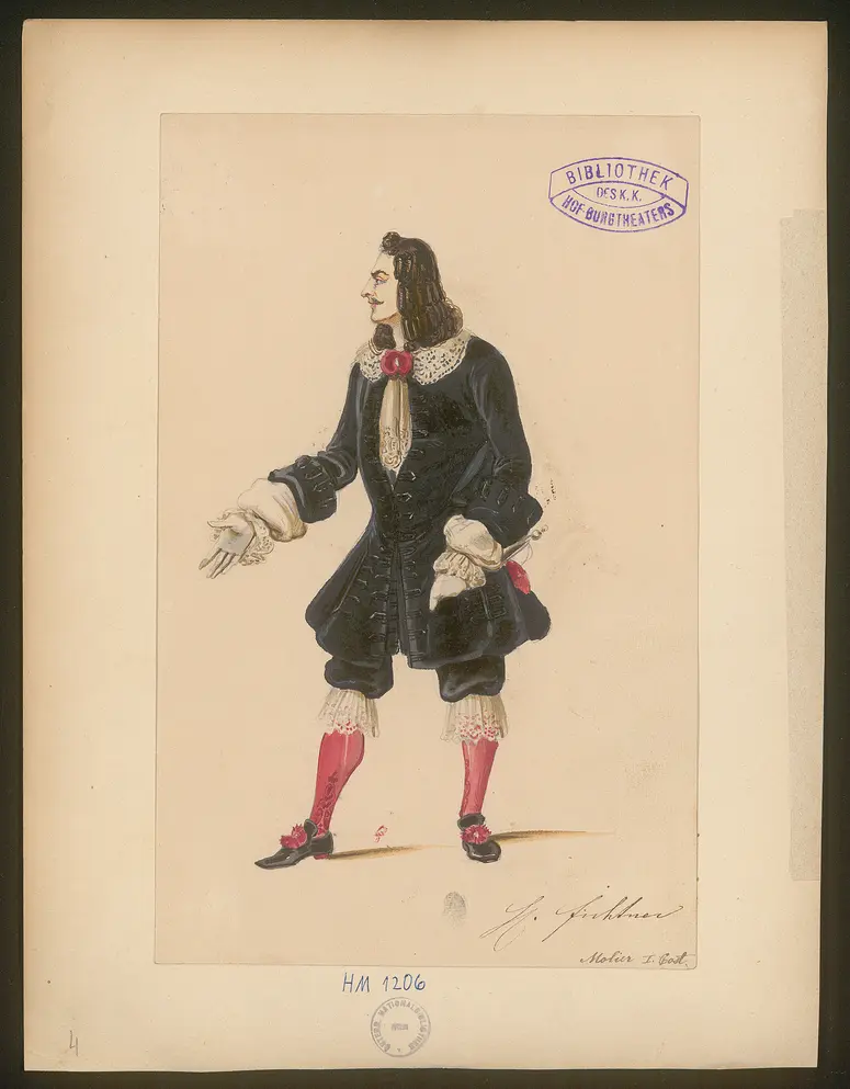 Das Urbild des Tartüffe, Titel der Serie: Figurinen des k.k. Hof-Burgtheaters