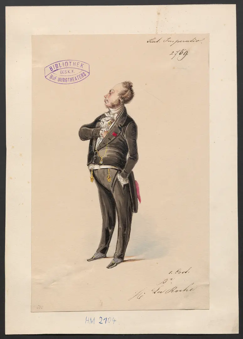 Der kategorische Imperativ, Titel der Serie: Figurinen des k.k. Hof-Burgtheaters