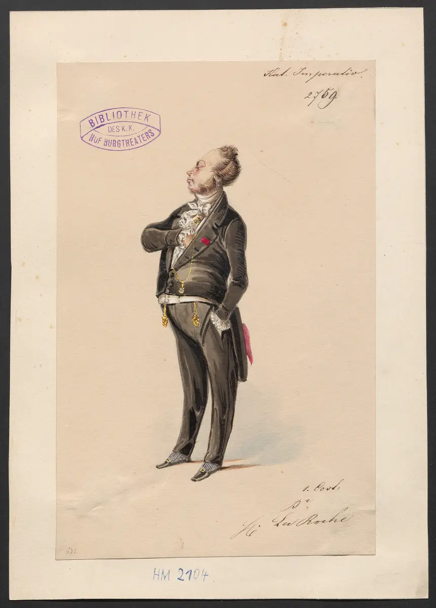 Der kategorische Imperativ, Titel der Serie: Figurinen des k.k. Hof-Burgtheaters