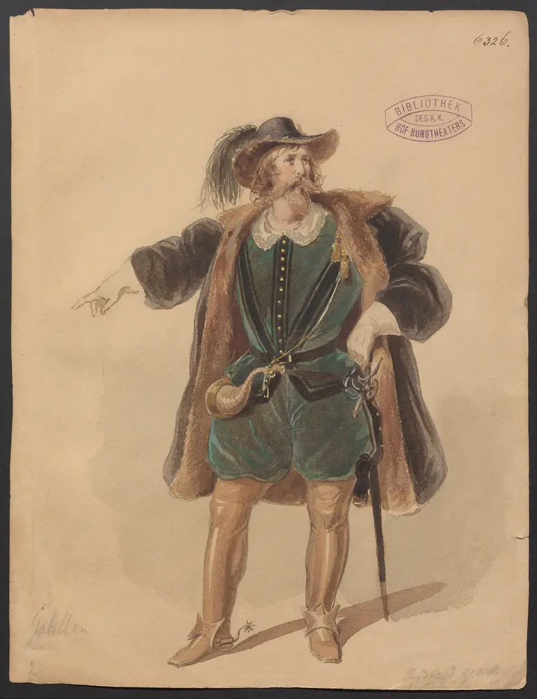 Düweke, Titel der Serie: Figurinen des k.k. Hof-Burgtheaters