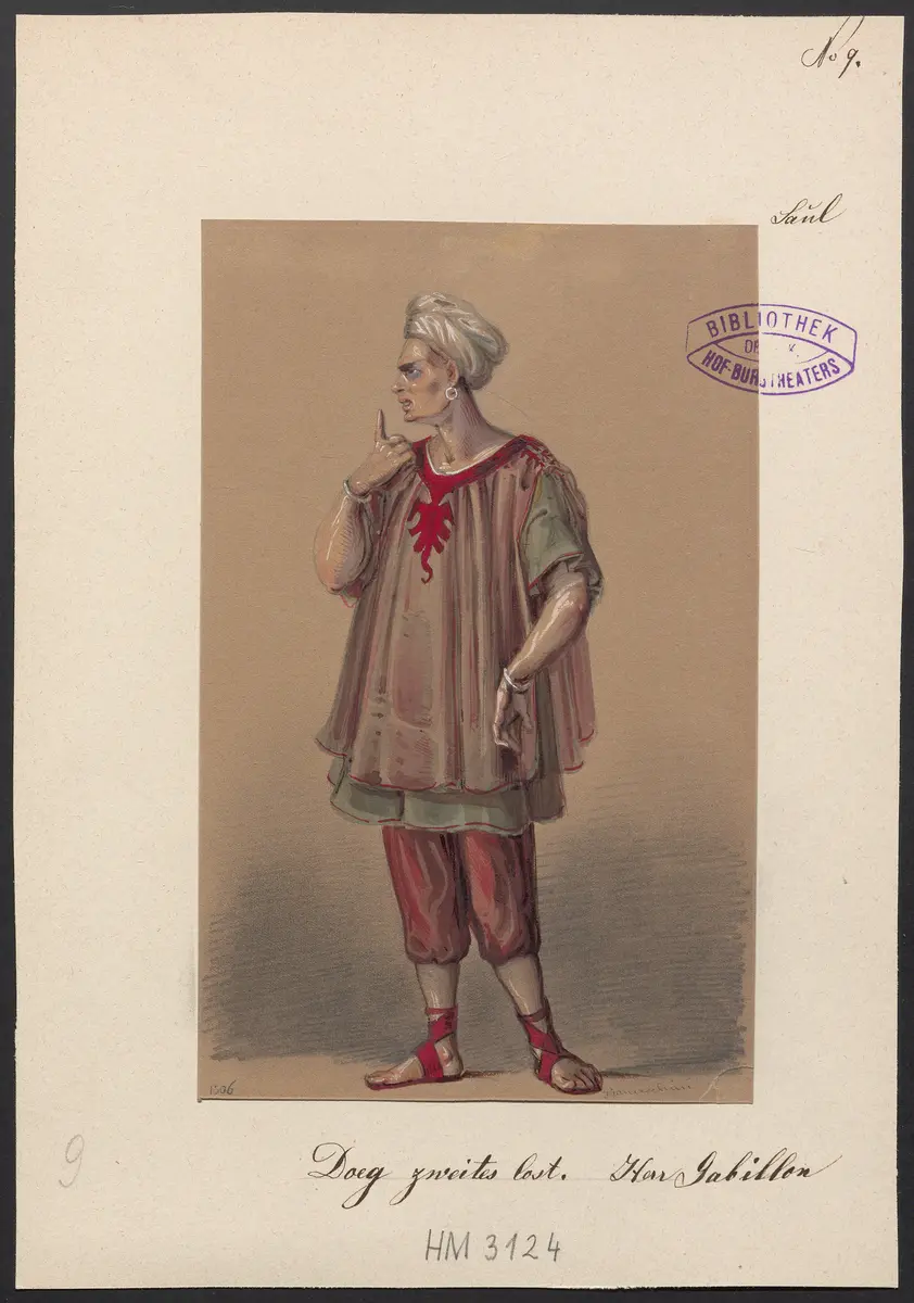 Saul, Titel der Serie: Figurinen des k.k. Hof-Burgtheaters