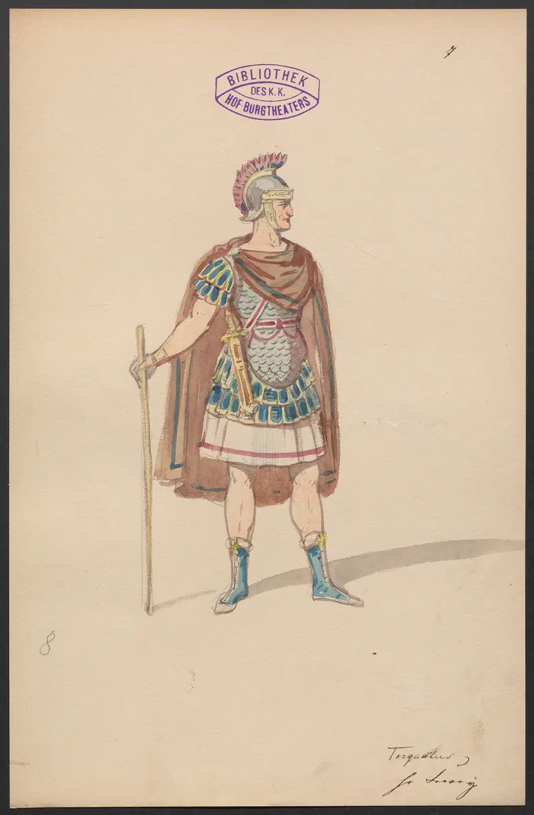 Sophonisbe, Titel der Serie: Figurinen des k.k. Hof-Burgtheaters