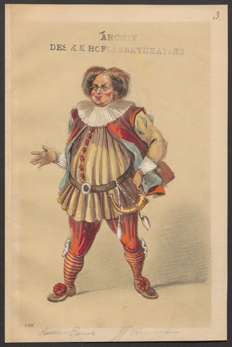 Don Quixote, Titel der Serie: Figurinen des k.k. Hofoperntheaters