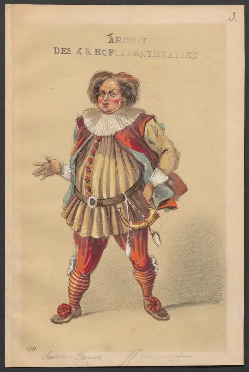 Don Quixote, Titel der Serie: Figurinen des k.k. Hofoperntheaters