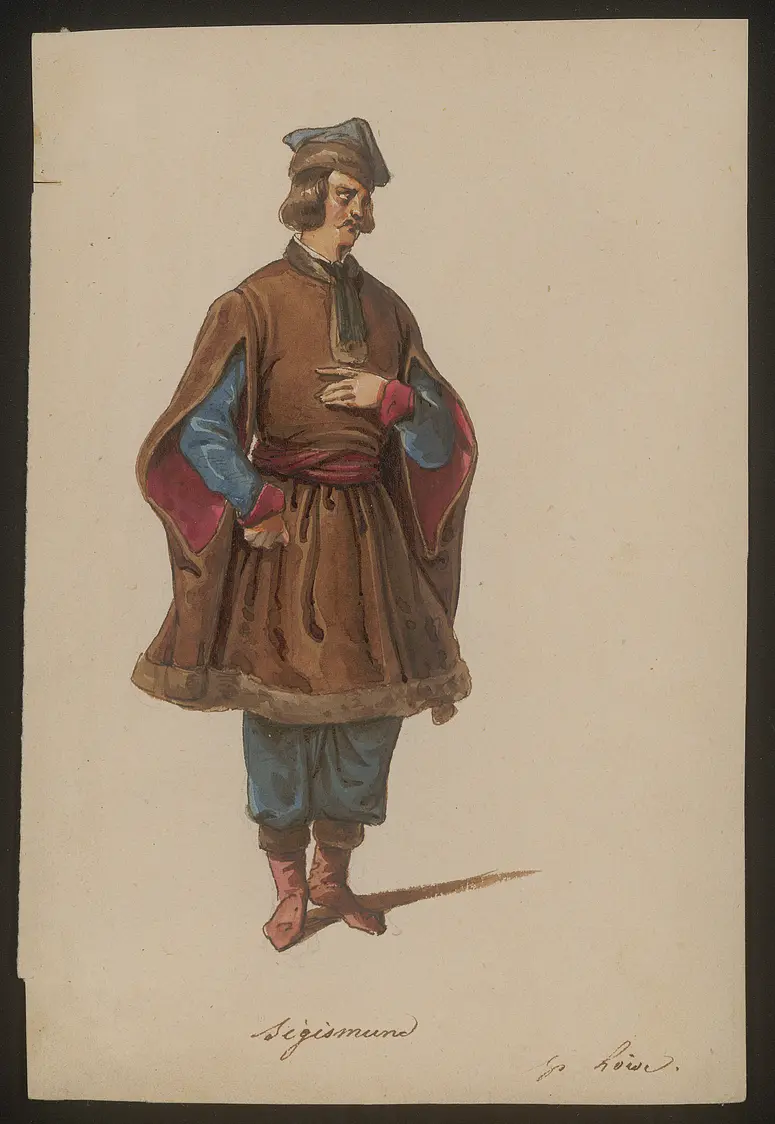 Der Liebe Wahn und Wahrheit, Titel der Serie: Figurinen des k.k. Hof-Burgtheaters