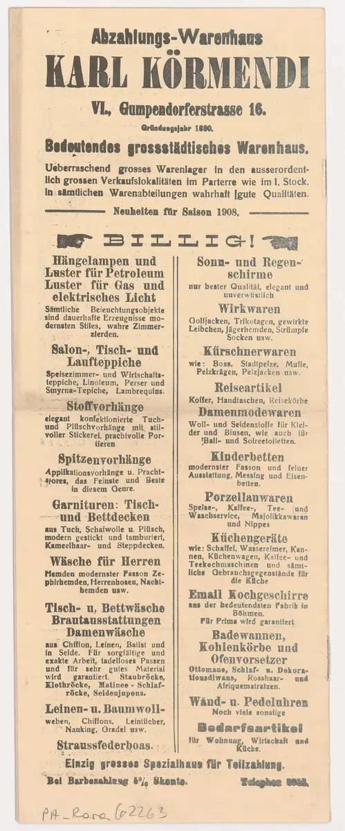 Budapester Orpheum-Gesellschaft, Sonntagsruhe im Bureau, Optische Täuschung, Das Kind von Heute