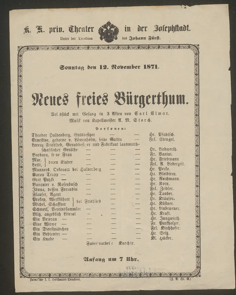 Neues freies Bürgerthum, Neues freies Bürgertum