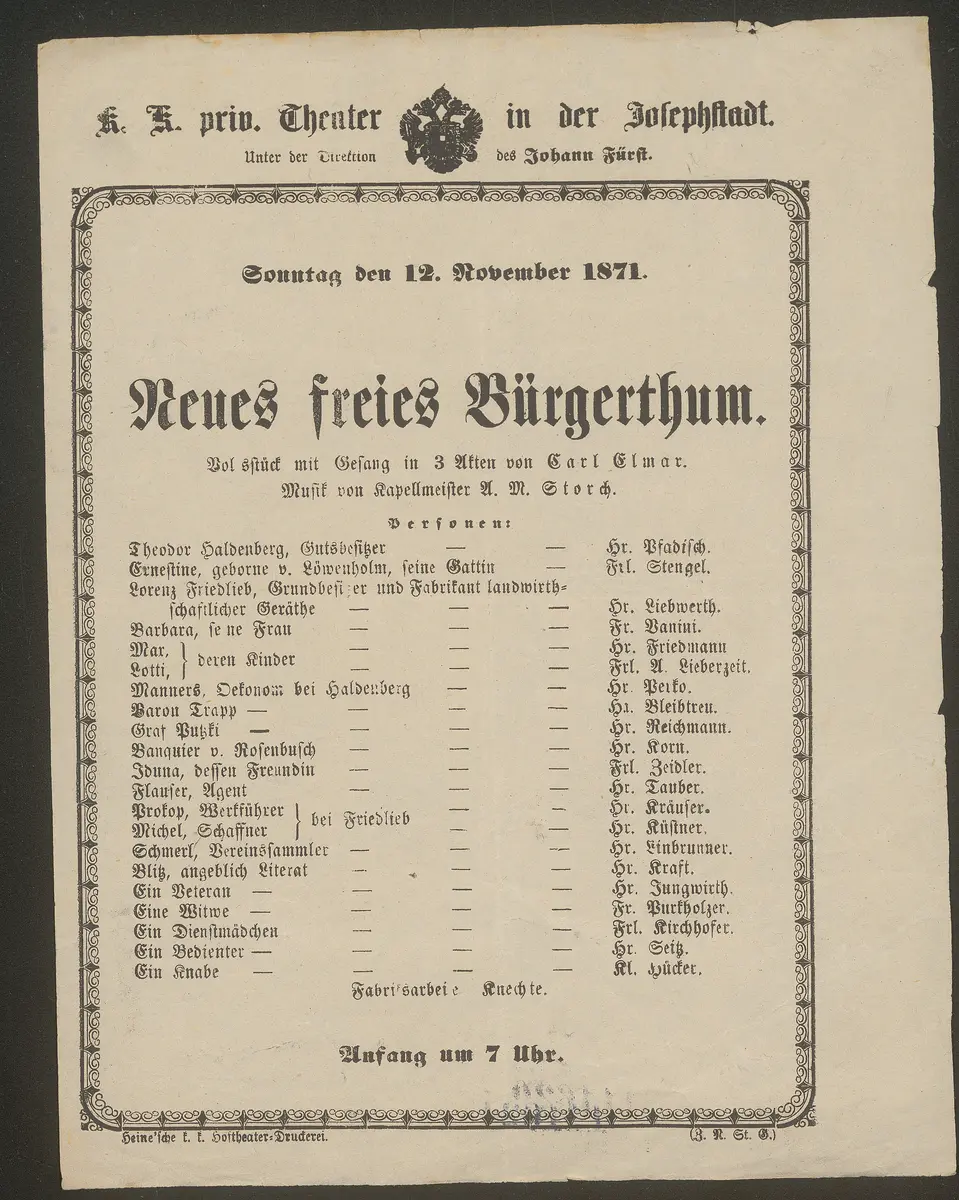 Neues freies Bürgerthum, Neues freies Bürgertum