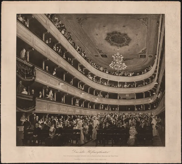 Wien, Altes Burgtheater, Titel in Vorlageform: Das alte Hofburgtheater