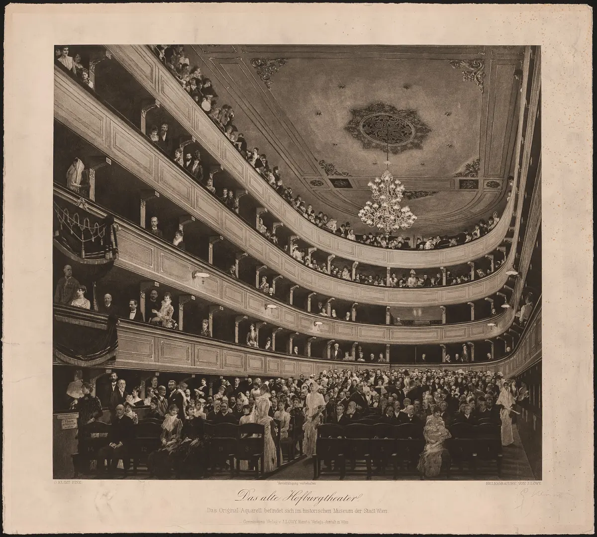 Wien, Altes Burgtheater, Titel in Vorlageform: Das alte Hofburgtheater