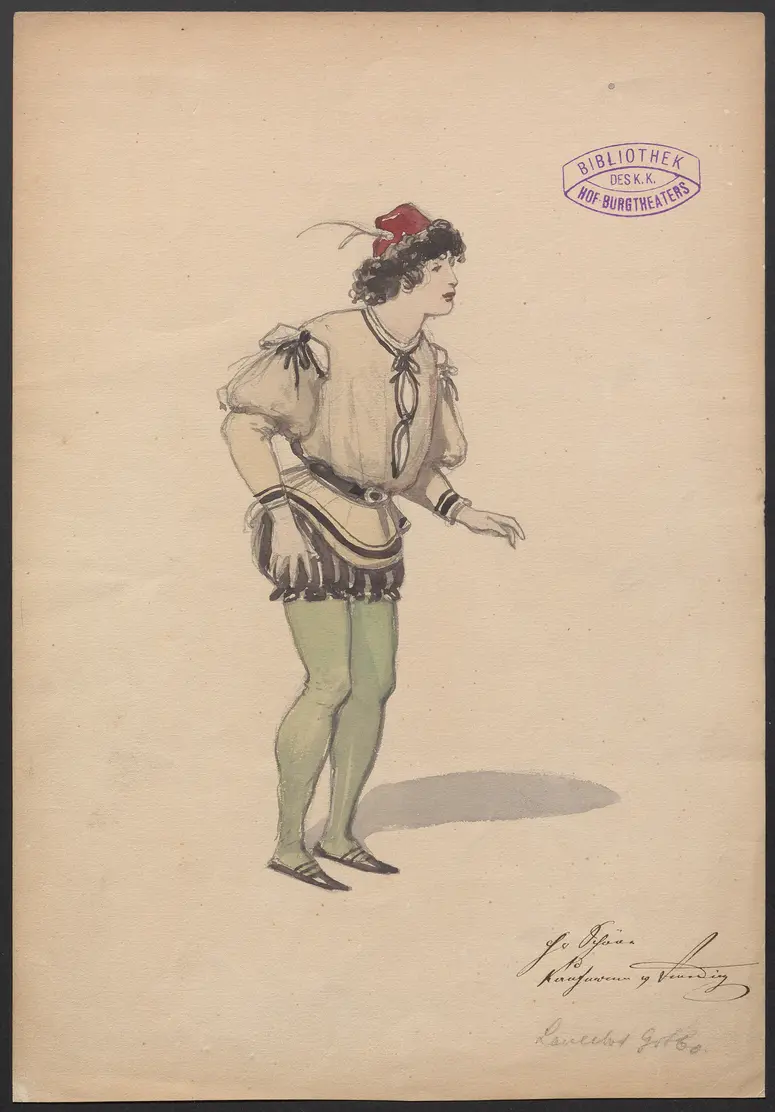 Der Kaufmann von Venedig, Originaltitel: The Merchant of Venice, Titel der Serie: Figurinen des k.k. Hof-Burgtheaters