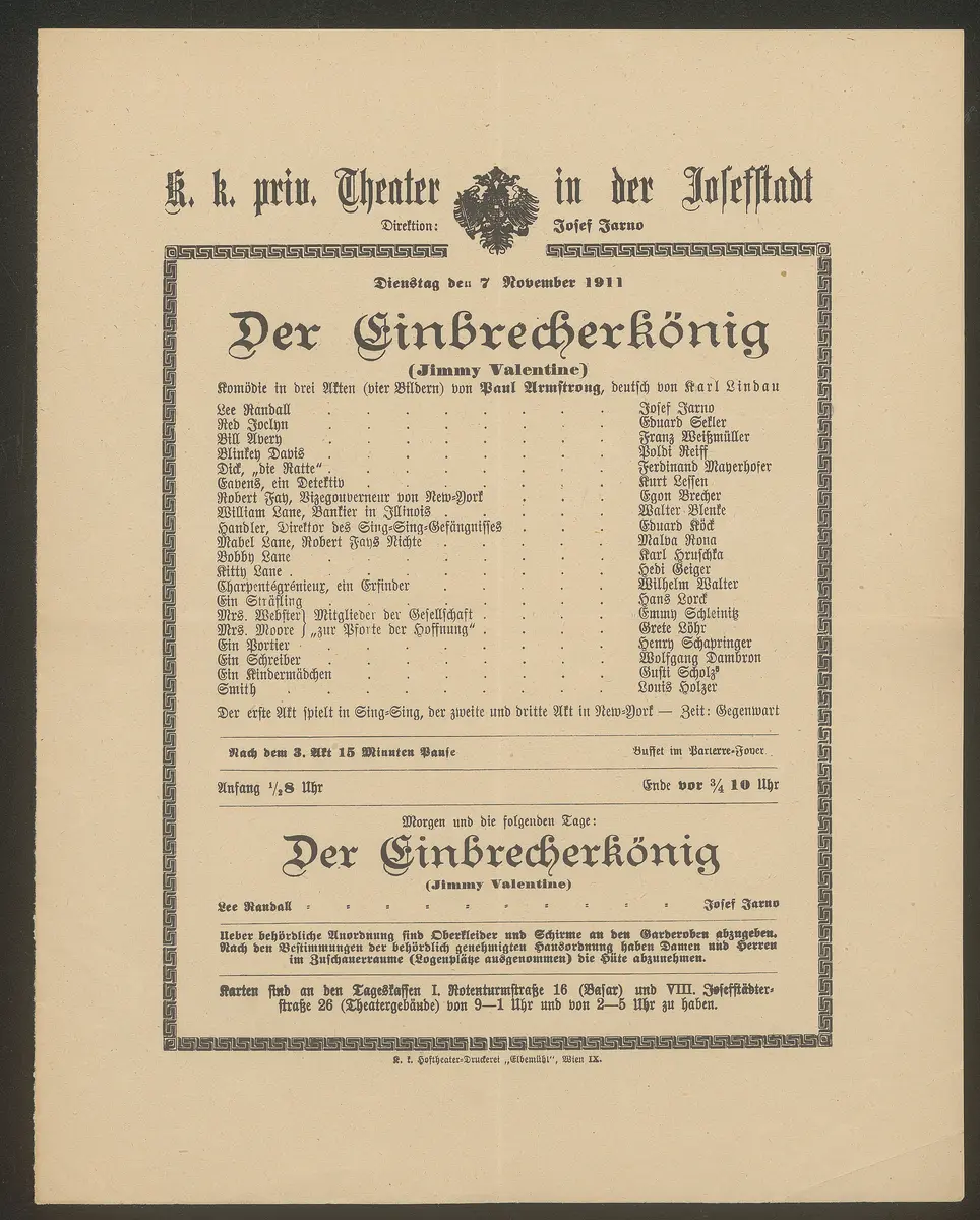Der Einbrecherkönig, Jimmy Valentine (Originaltitel)
