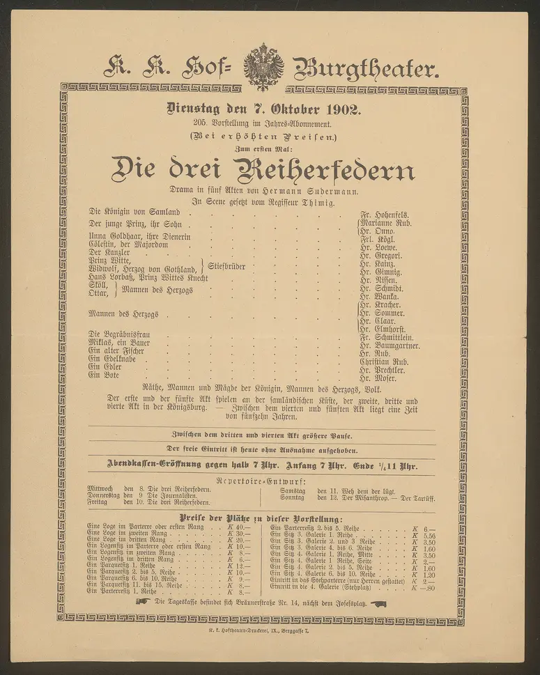 Die drei Reiherfedern