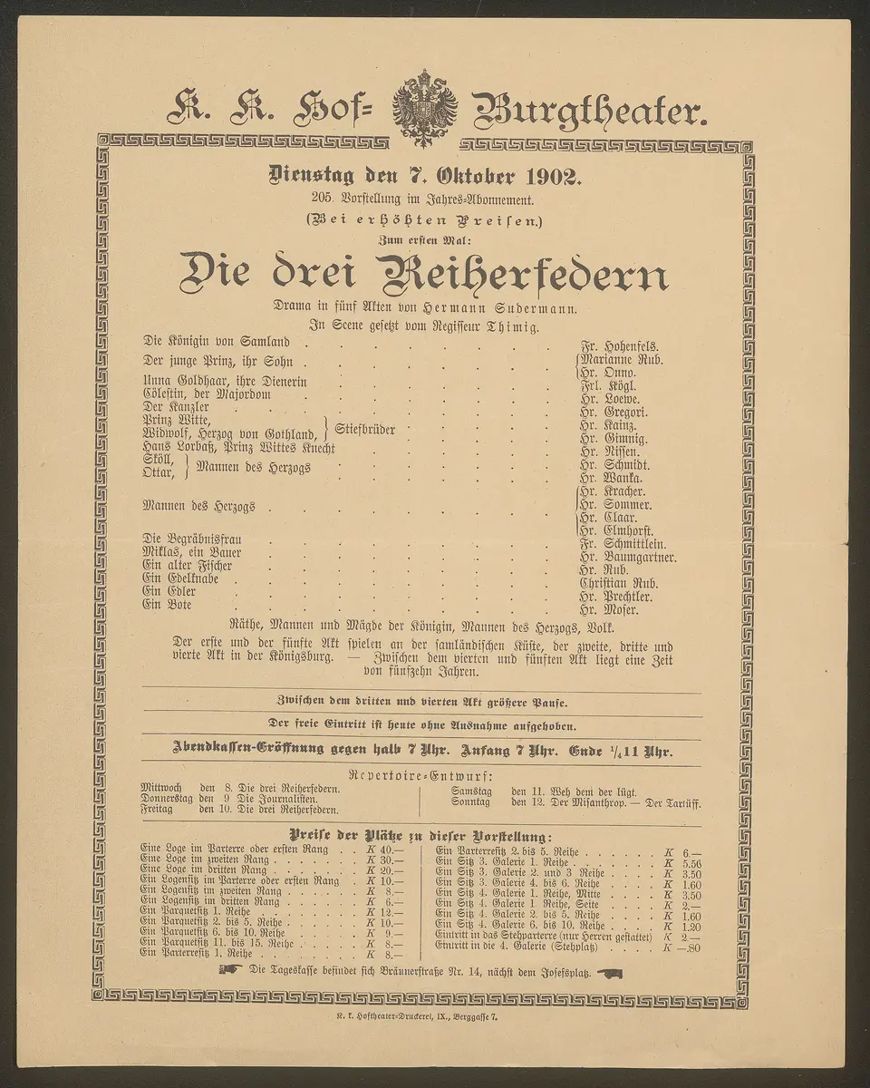 Die drei Reiherfedern