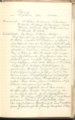 Protokolle der Ausschusssitzungen des Vereines des Deutschen Volkstheaters in Wien