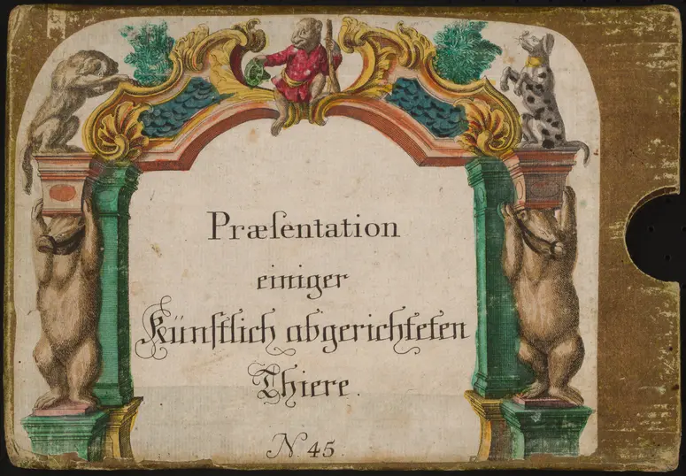 Praesentation einiger künstlich abgerichteten Thiere