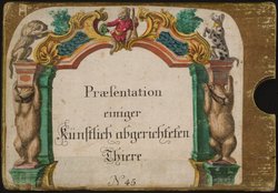Praesentation einiger künstlich abgerichteten Thiere