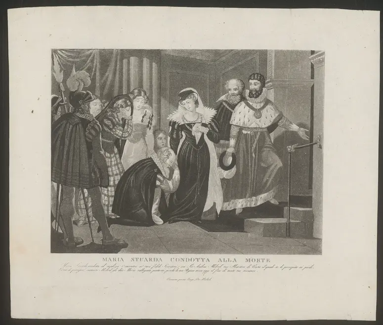 Maria Stuart, Titel in Vorlageform: Maria Stuarda condotta alla morte