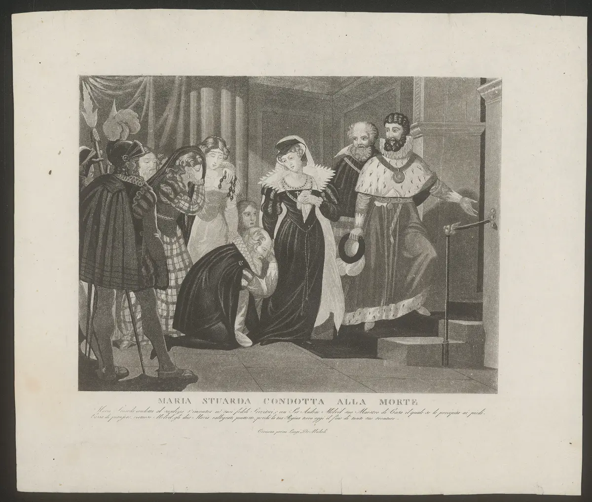 Maria Stuart, Titel in Vorlageform: Maria Stuarda condotta alla morte