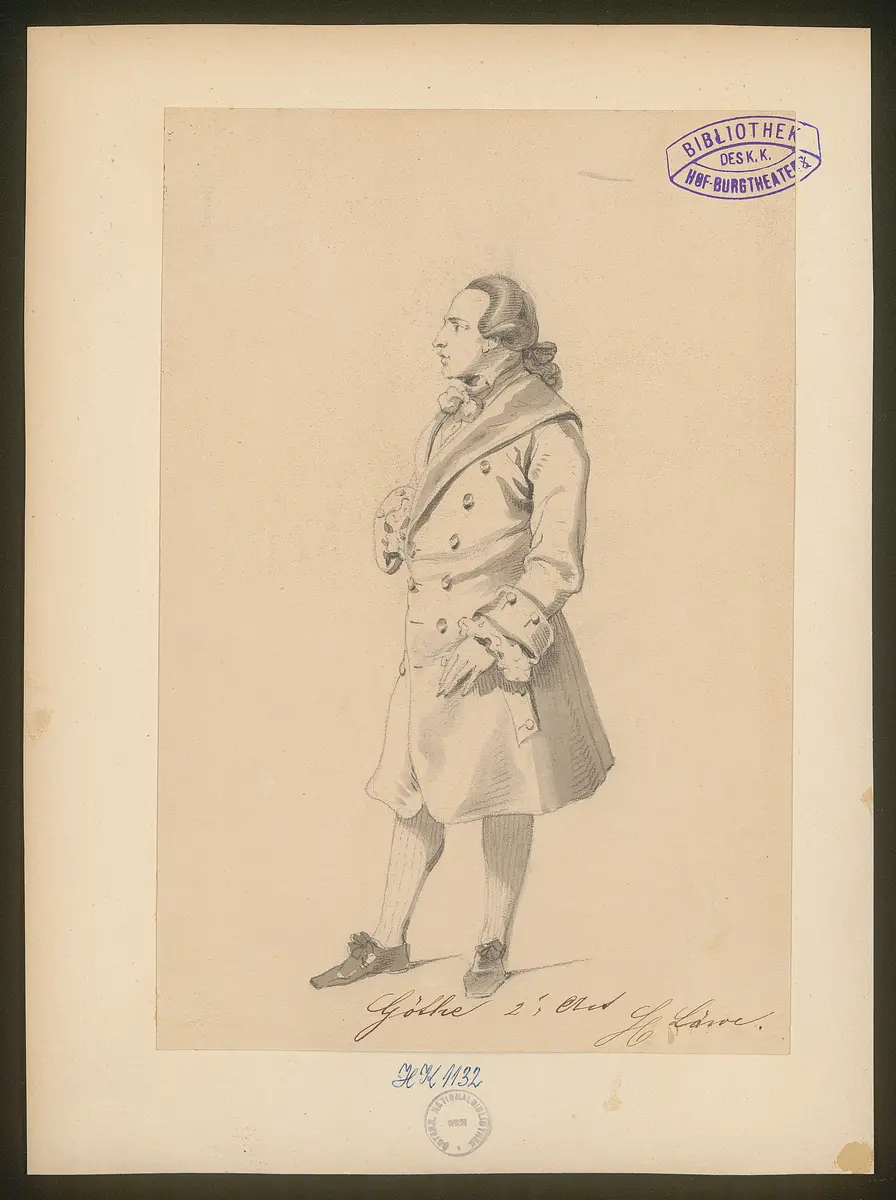 Fürst und Dichter, Titel der Serie: Figurinen des k.k. Hof-Burgtheaters