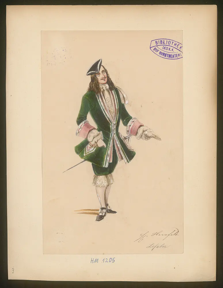 Das Urbild des Tartüffe, Titel der Serie: Figurinen des k.k. Hof-Burgtheaters